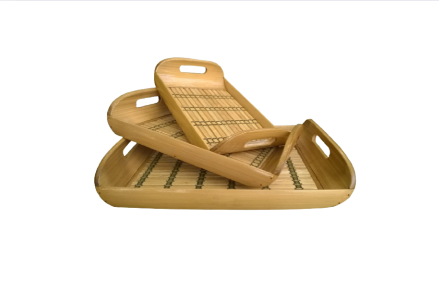 Stackable Bamboo Serving Trays