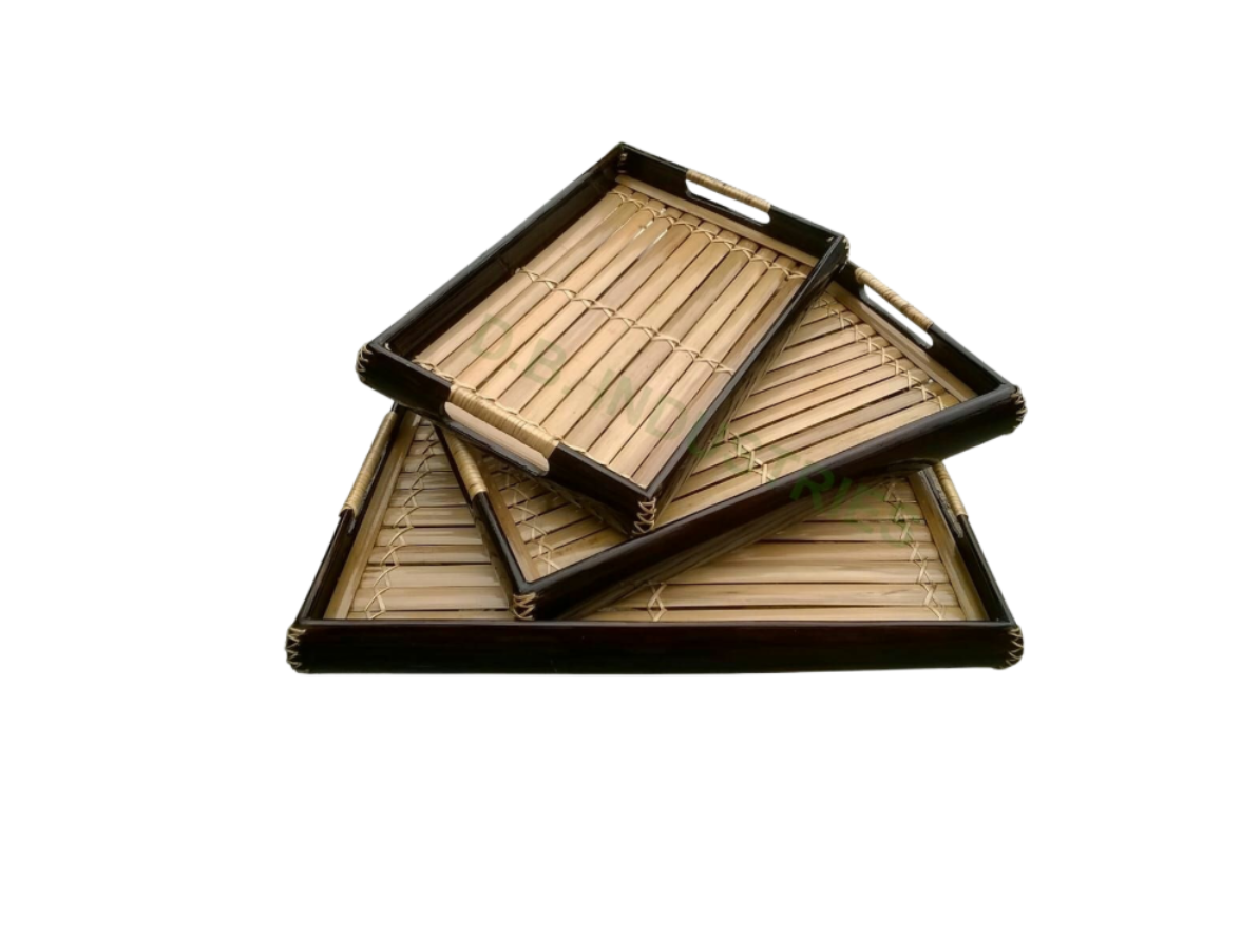 Stackable Bamboo Serving Trays