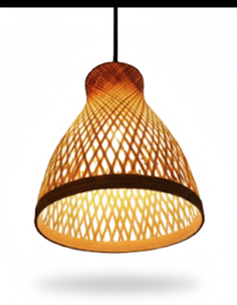 Conical Bamboo Pendant Shade