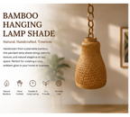Conical Bamboo Pendant Shade