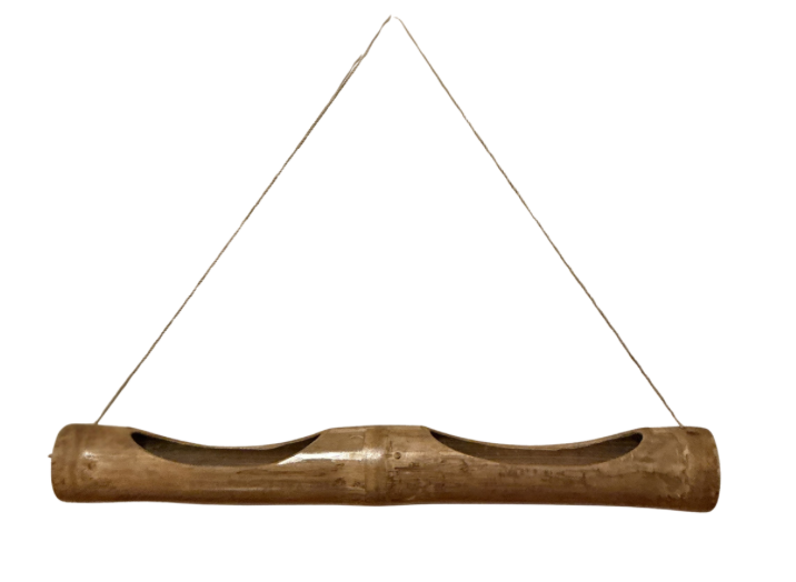 Double Pocket Bamboo Planter