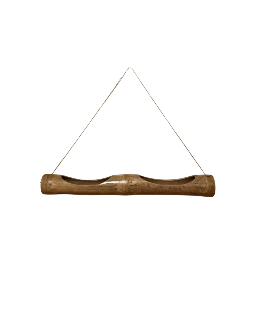 Double Pocket Bamboo Planter