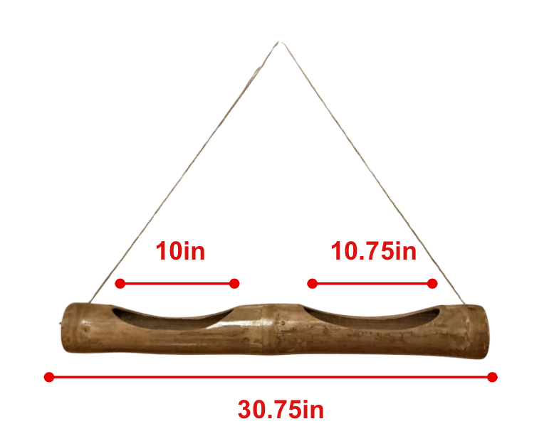 Double Pocket Bamboo Planter