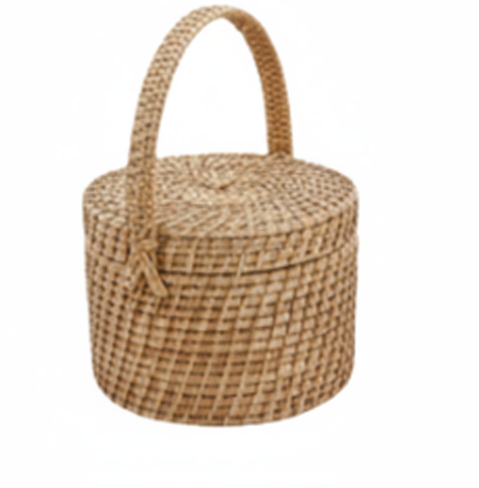 Bamboo Basket with Handle