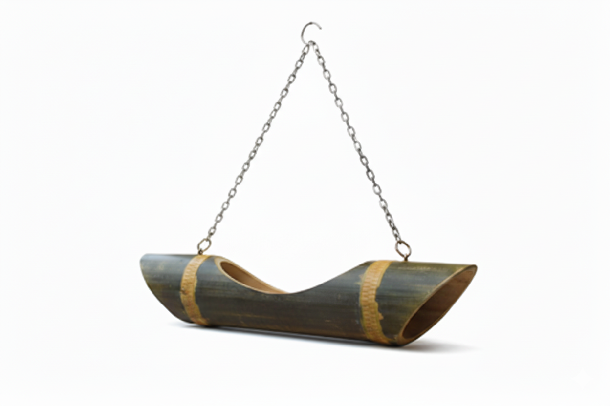 Woven Bamboo Hanging Planter